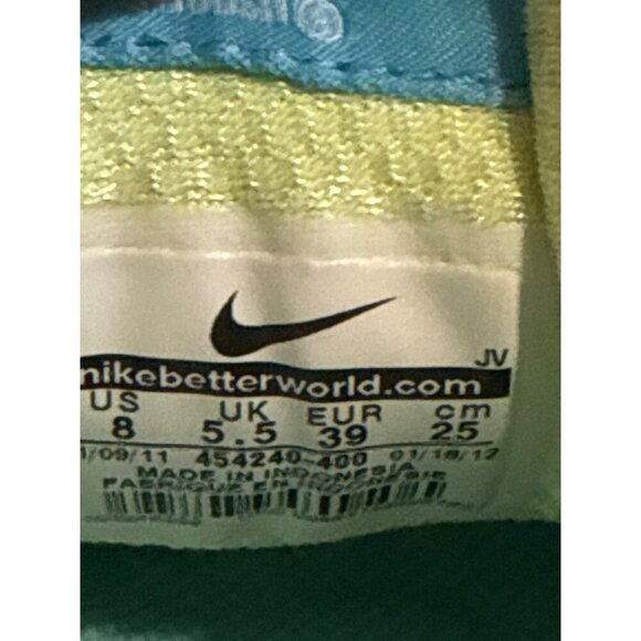 Nike Womens Dual Fusion Running Shoes Blue/Green Size 8 Breathable Mesh Lightwei - Picture 8 of 9